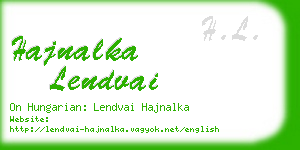 hajnalka lendvai business card